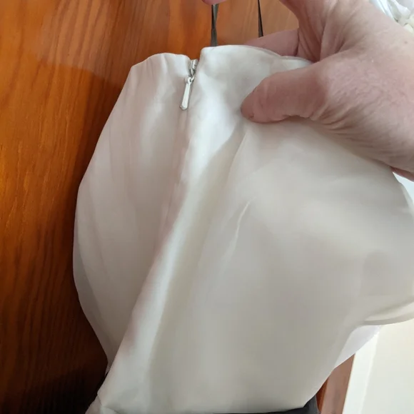 White by Vera Wang One-Shoulder Dress with Black Accent - Picture 7 of 10